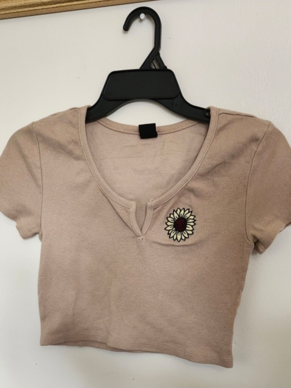 Women's Short Sleeve Top in Pink Size Large